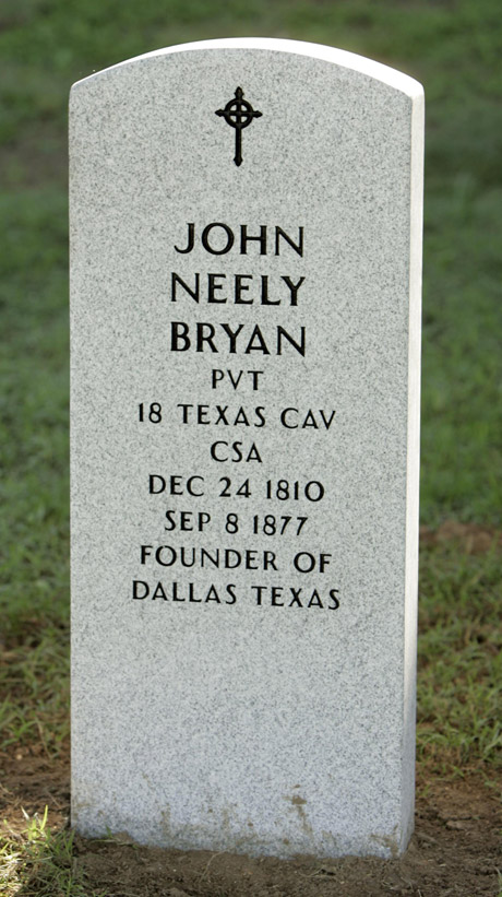 John Neely Bryan Tombstone
